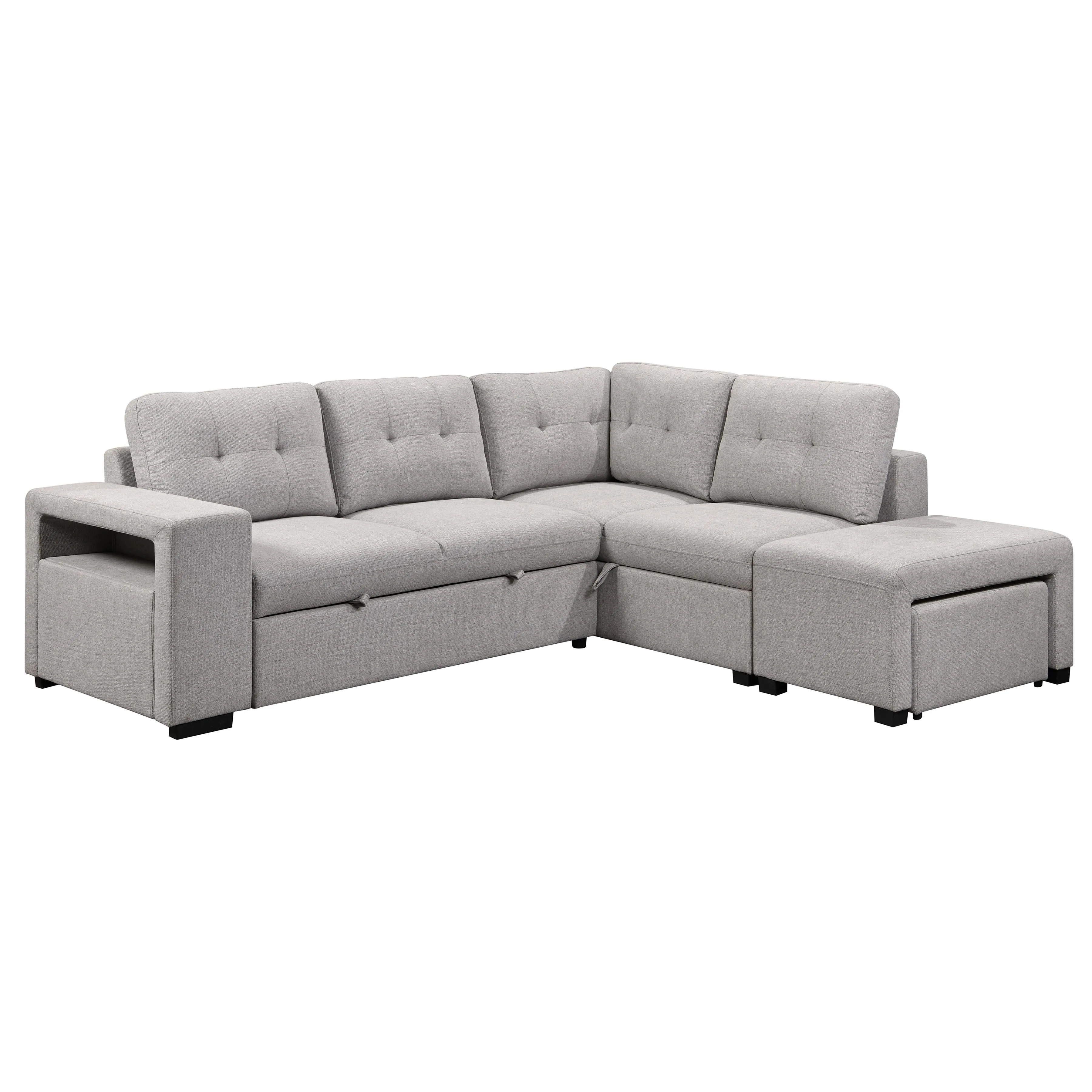 Primo International Casa Sienna Collection Fabric Sleeper Sectional UD16230573STX3/UD16230573STCR/UD16230573STOT