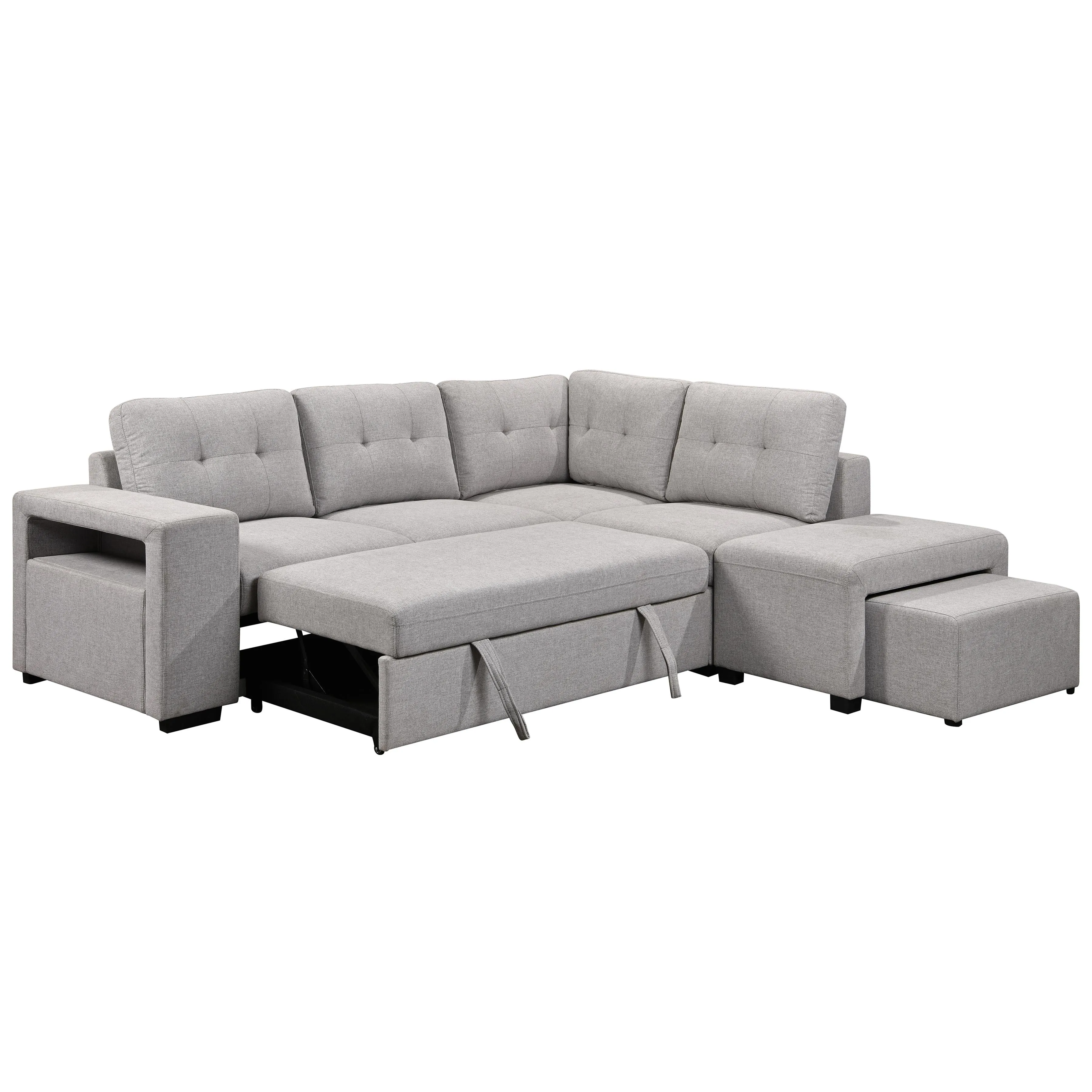 Primo International Casa Sienna Collection Fabric Sleeper Sectional UD16230573STX3/UD16230573STCR/UD16230573STOT