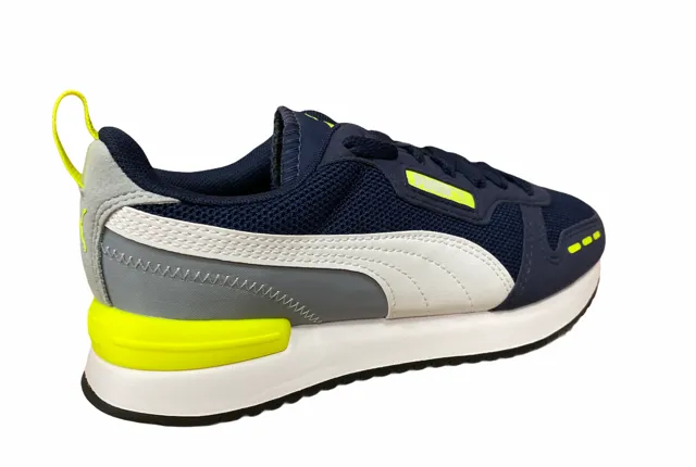 Puma scarpa sneakers da ragazzo R78 373616 17 blu-giallo