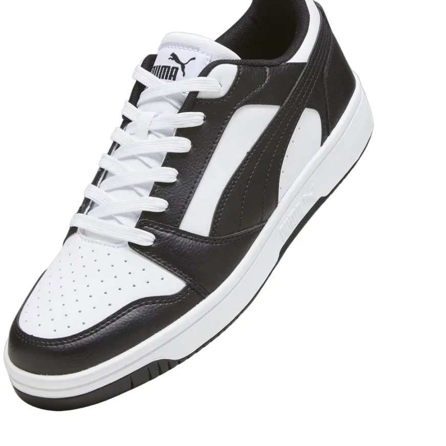 Puma scarpa sneakers da uomo Rebound v6 Low 392328 01 bianco-nero