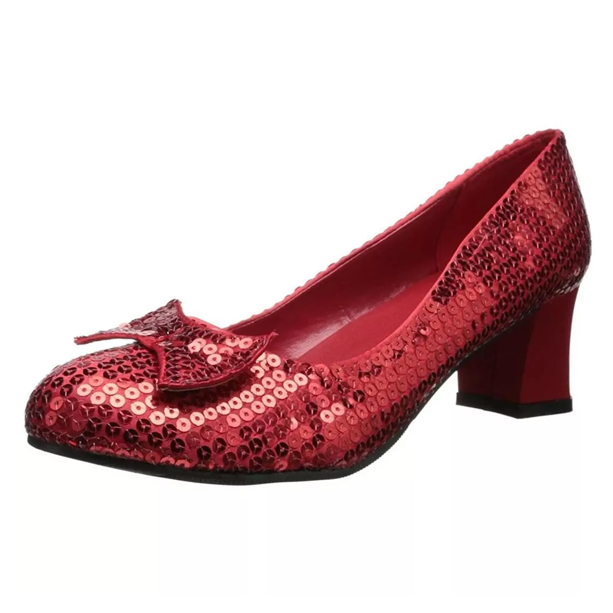 Red Judy 2" Heel Sequined Adult Shoes