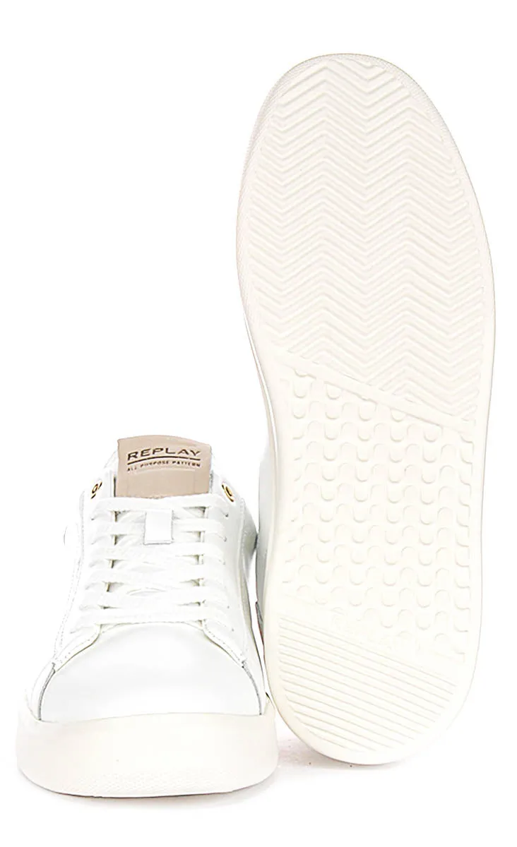 Replay University M Dt In White Beige For Men