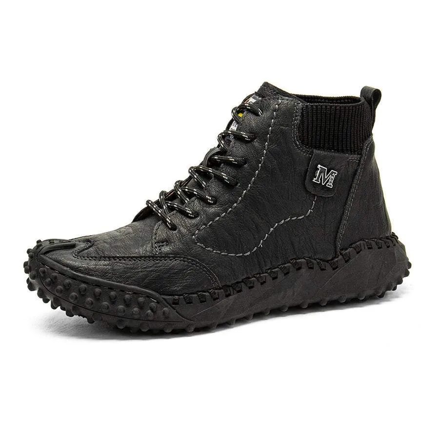 Retro Microfiber Leather Non Slip Casual Mens' Ankle Boots