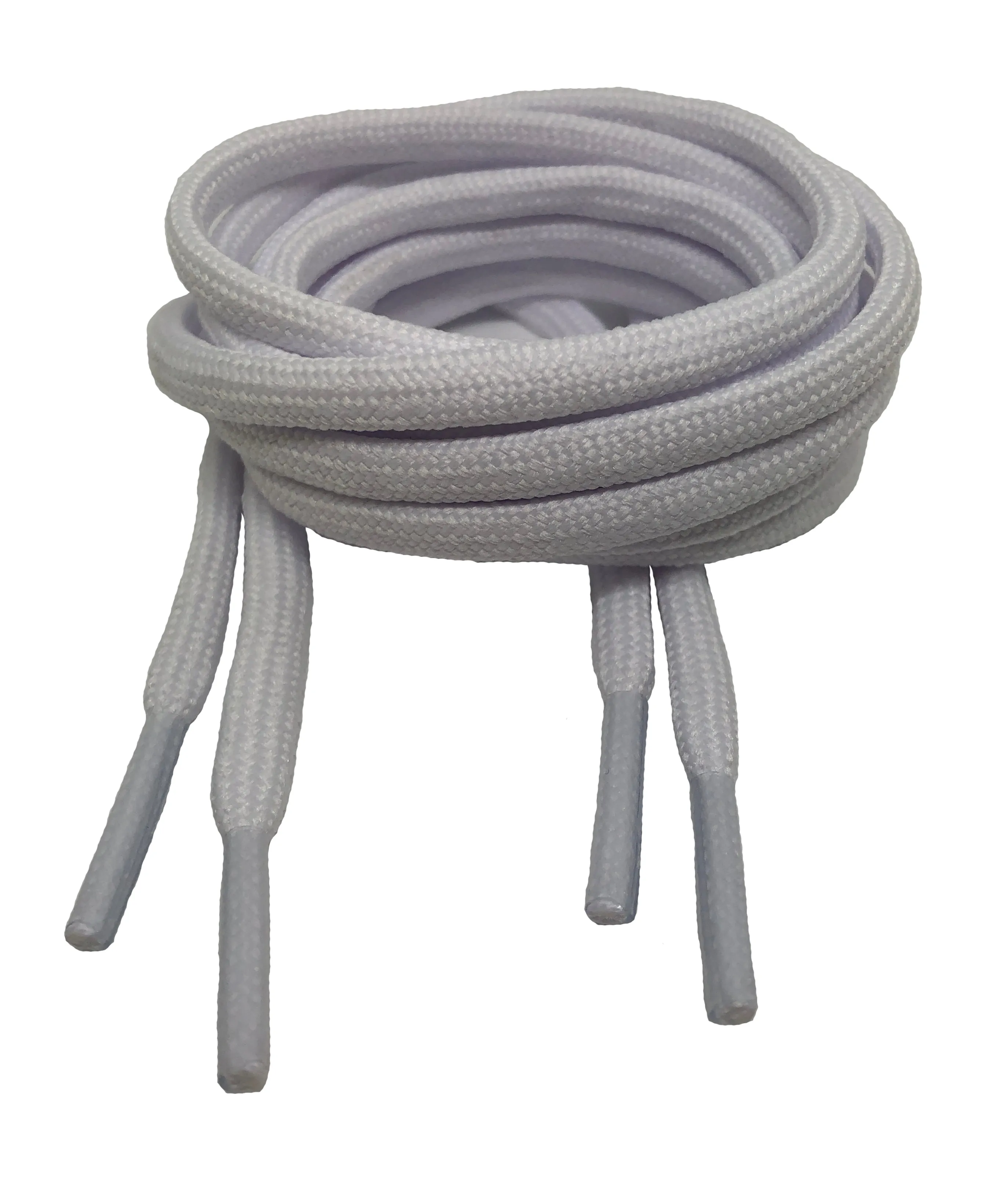 Round White Shoelaces - 5mm wide