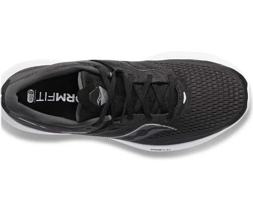 Saucony Mens Ride 15 Wide- Black/White (S20730-05)