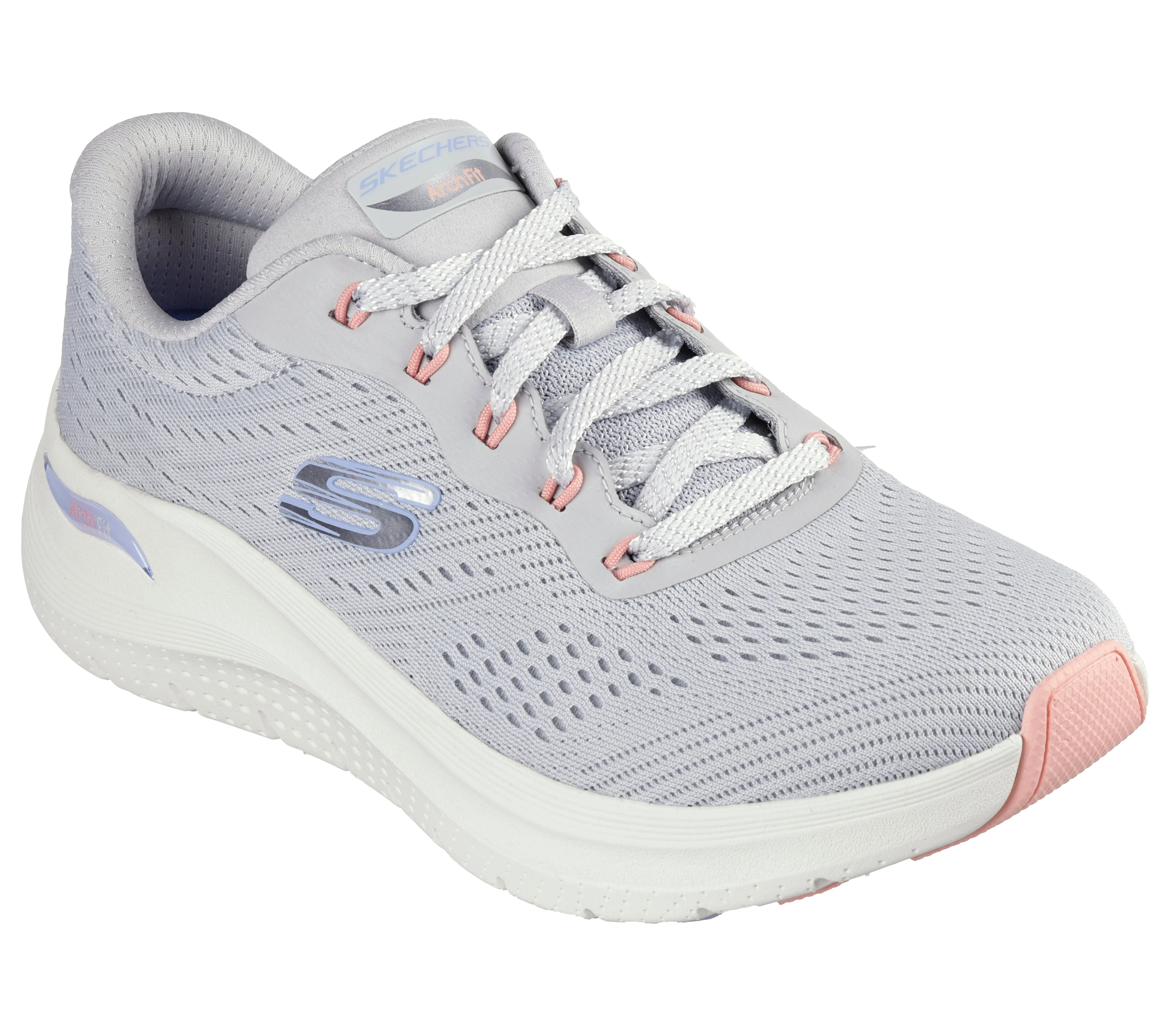 Skechers Arch Fit Big League Womens Light Grey Multi Trainer