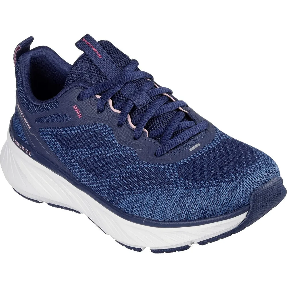 Skechers Edgeride Power Flow Womens Navy Pink Trainer