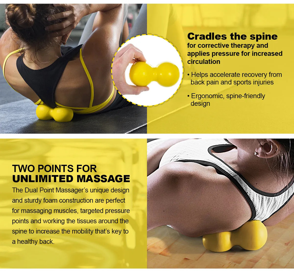 SKLZ DualPoint Massager Massage Ball Roller