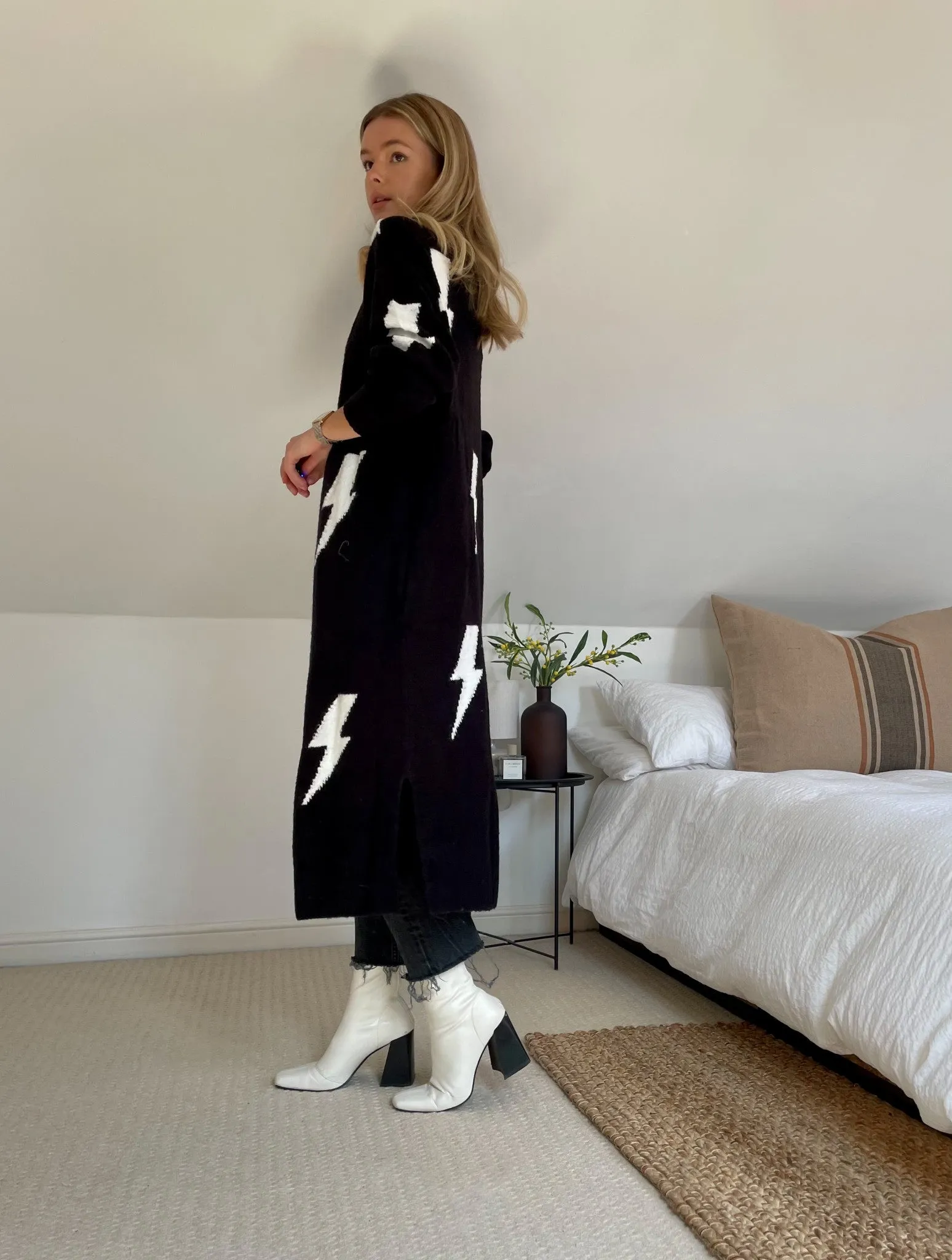 Slaytwins Maeve Lightening Bolt Maxi Cardigan