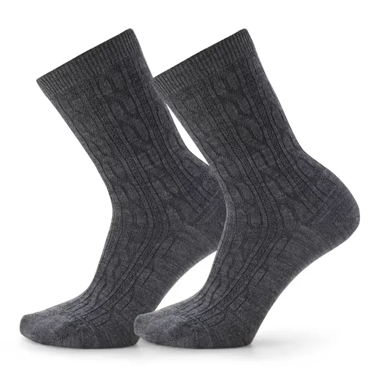 Smartwool Everyday Cable Crew 2-Pack Socks / Medium Grey