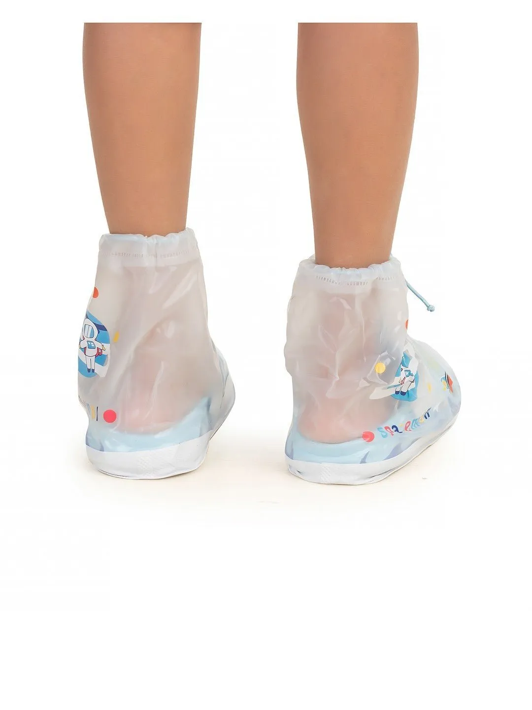 Space Explorer Transparent Rain Shoe Covers for Boys