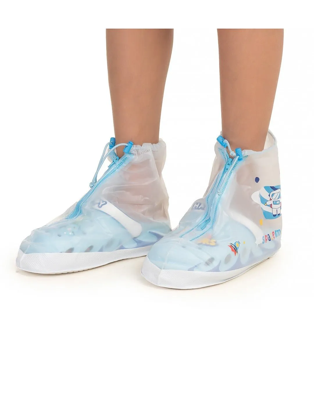 Space Explorer Transparent Rain Shoe Covers for Boys