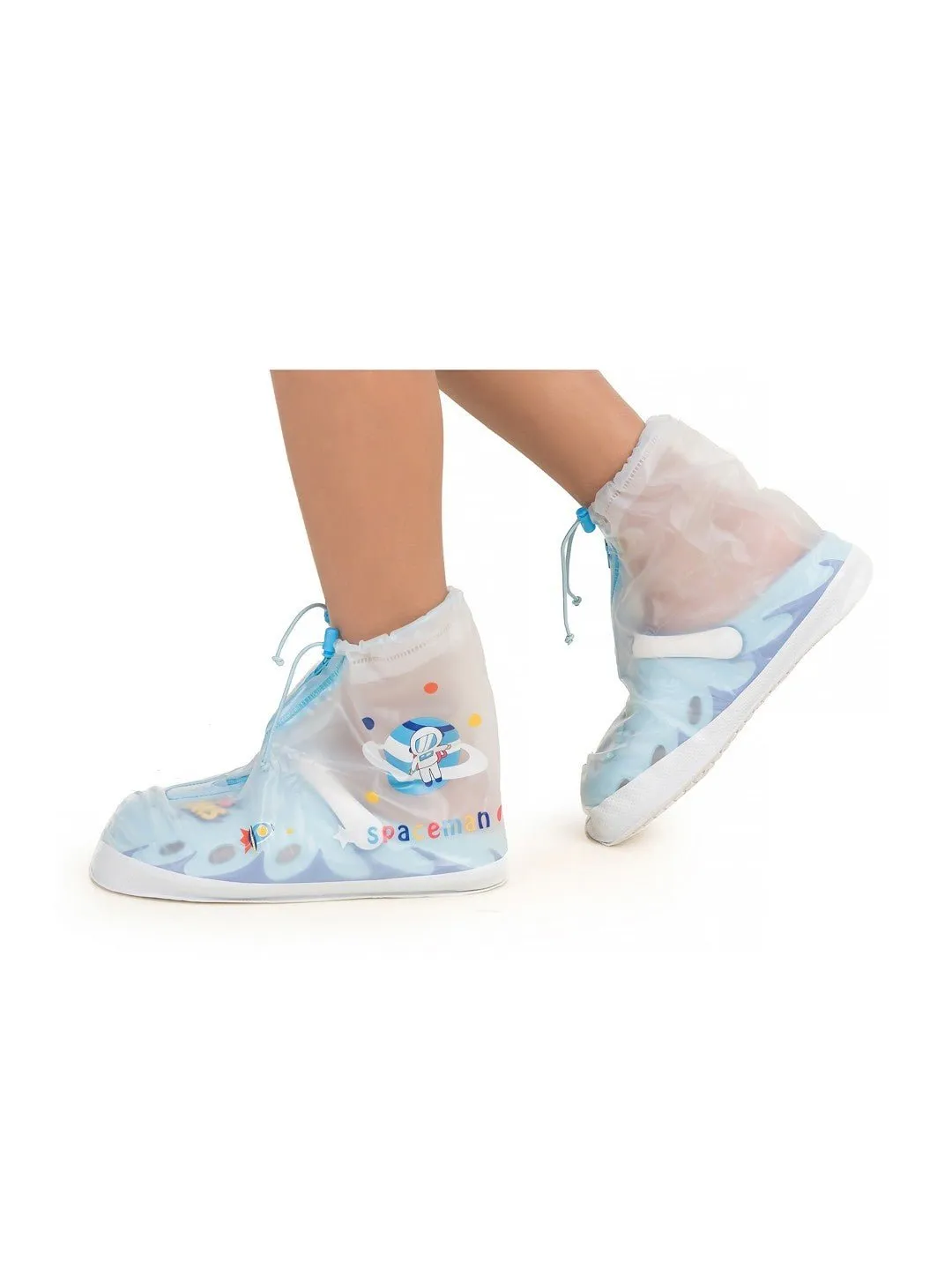 Space Explorer Transparent Rain Shoe Covers for Boys