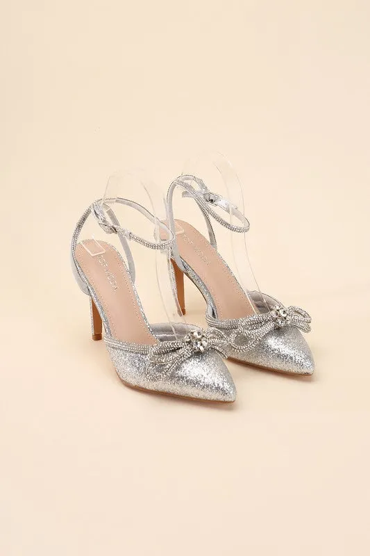 Sultry Nights Rhinestone Ankle Strap Heel