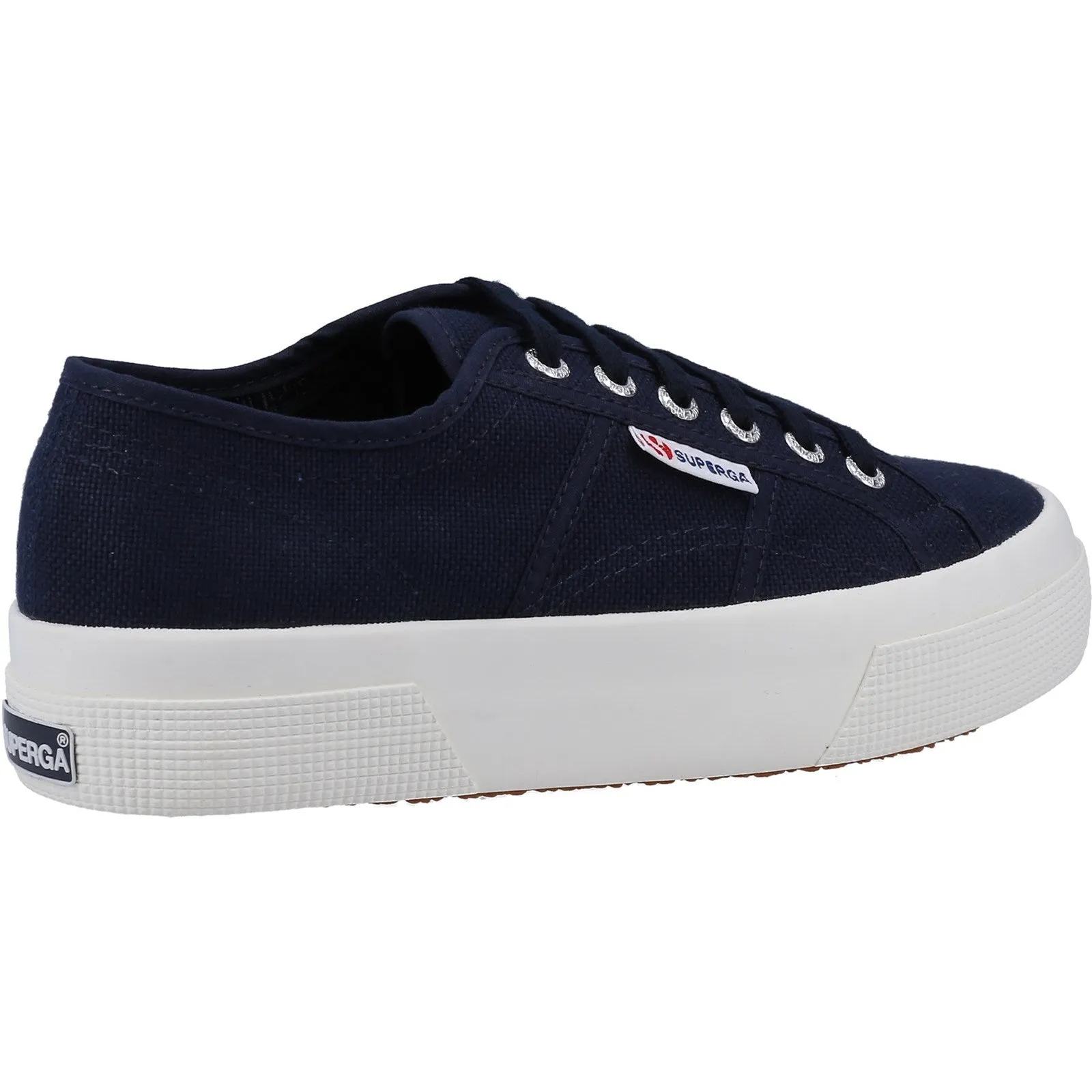 Superga 2740 Platform Womens Navy Canvas Trainer Shoe