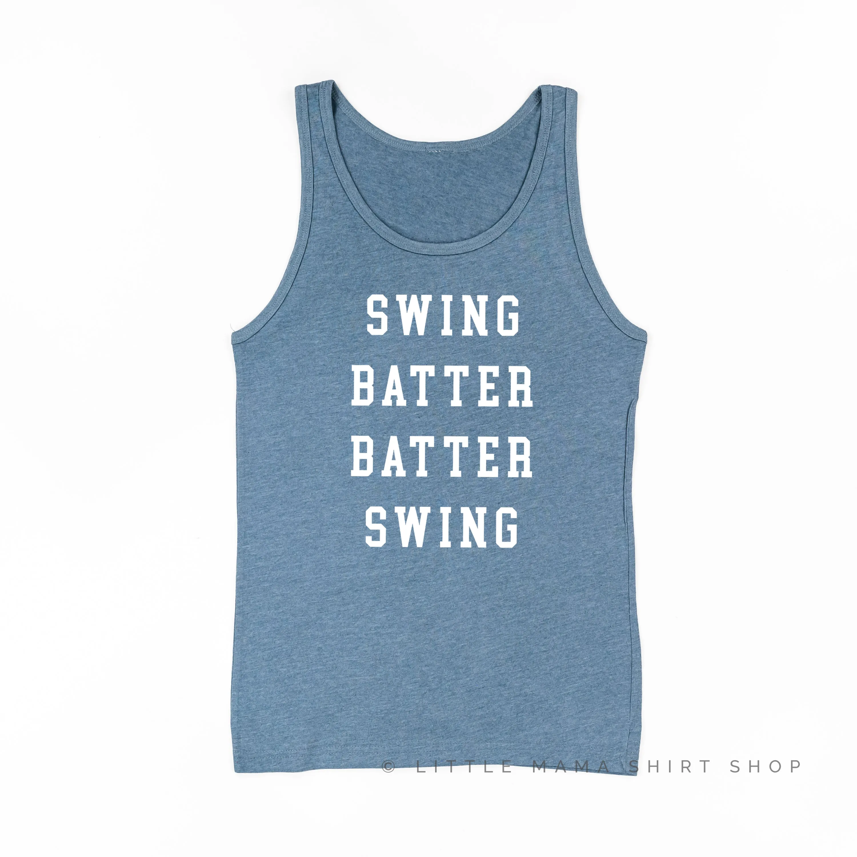 Swing Batter Batter Swing - Baseball Detail on Back - Unisex Jersey Tank