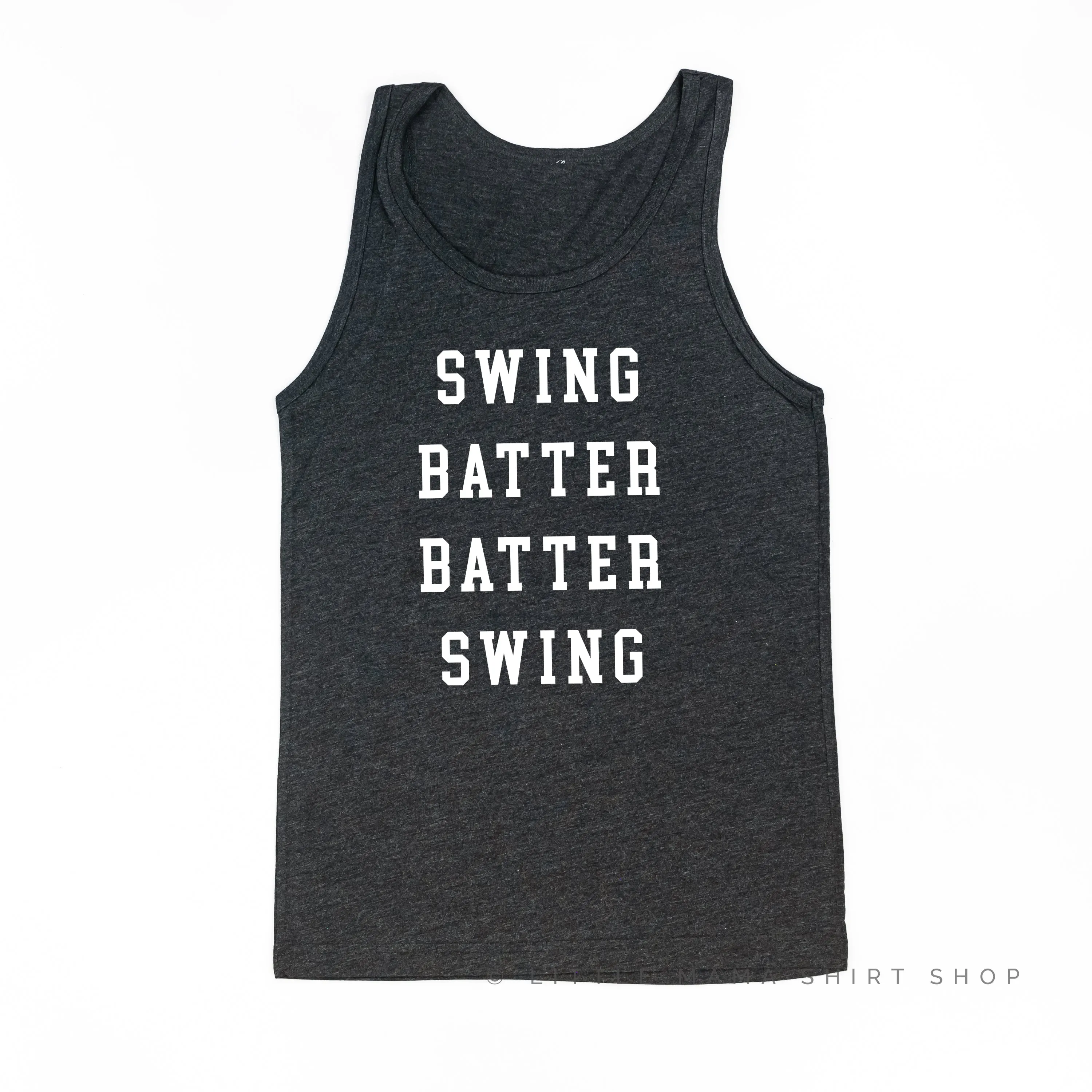 Swing Batter Batter Swing - Baseball Detail on Back - Unisex Jersey Tank