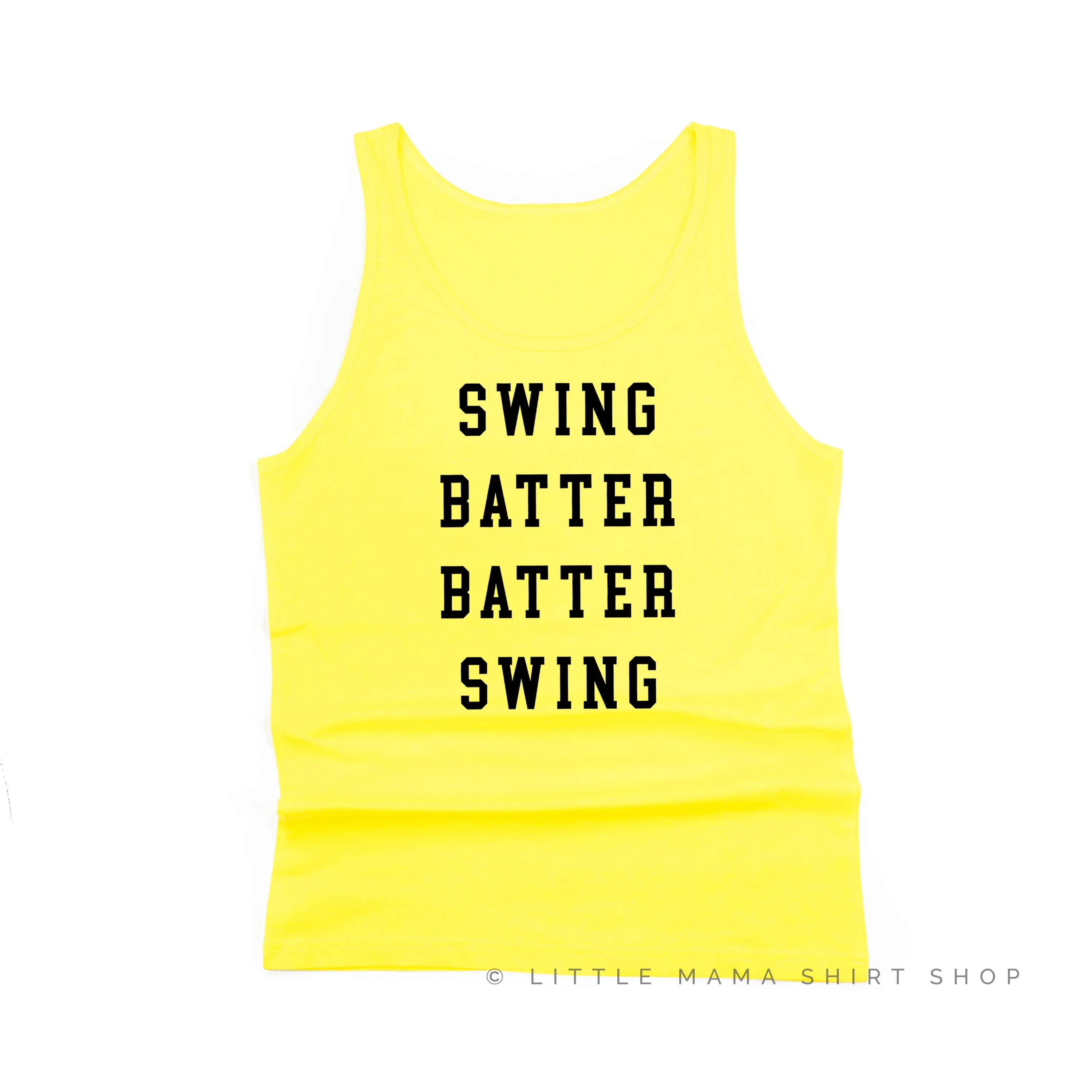 Swing Batter Batter Swing - Baseball Detail on Back - Unisex Jersey Tank