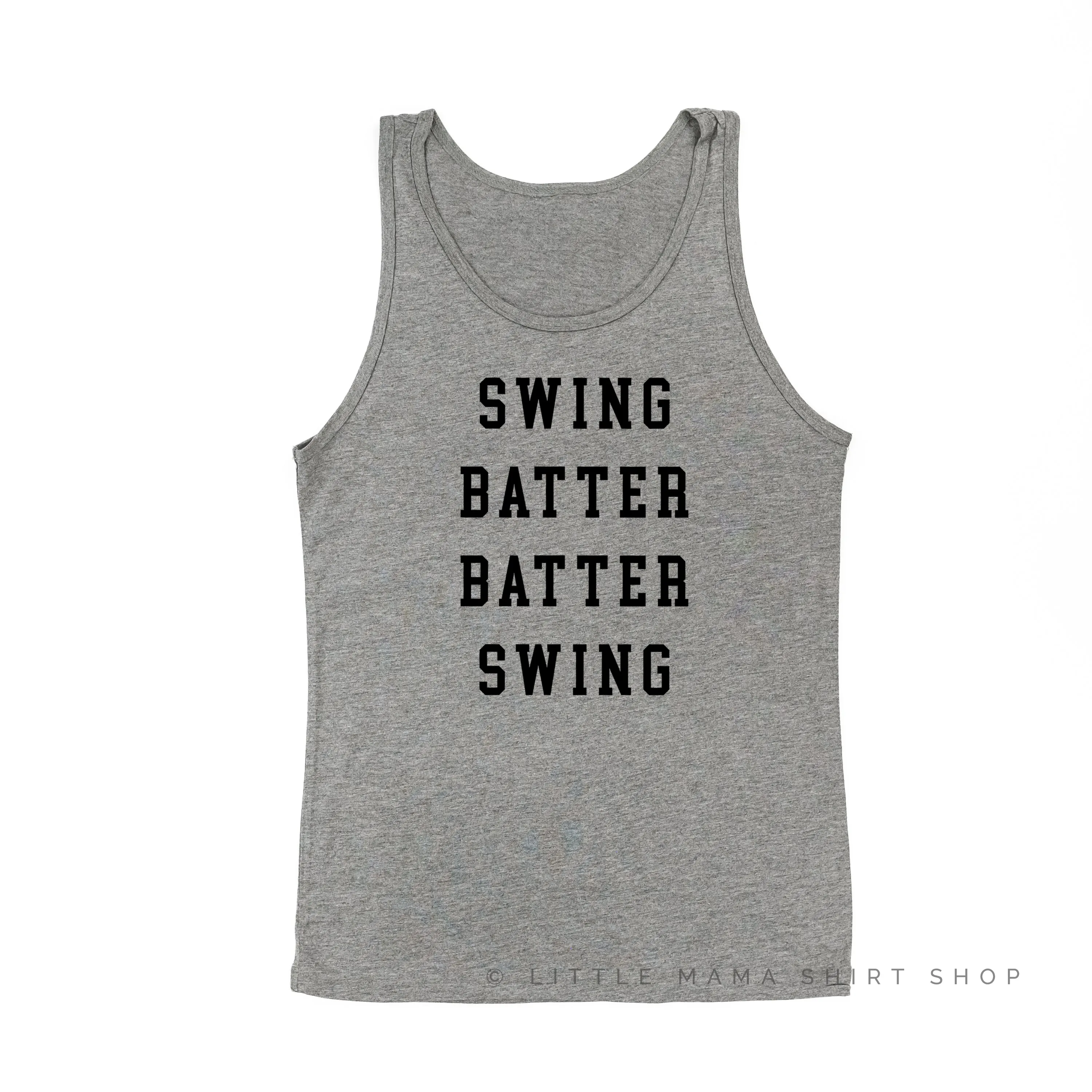 Swing Batter Batter Swing - Baseball Detail on Back - Unisex Jersey Tank