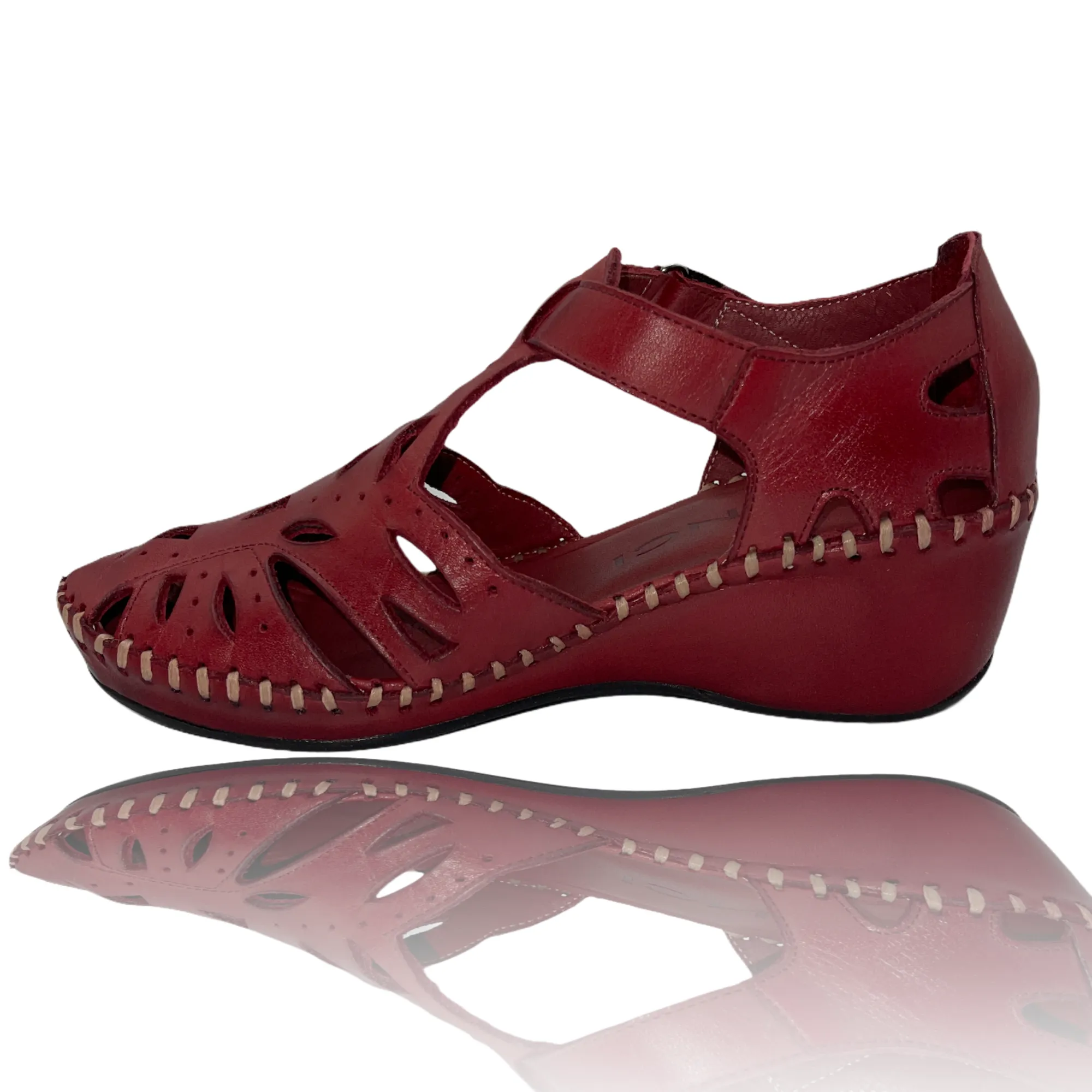 The Tonmawr Burgundy Leather Sandal Final Sale!