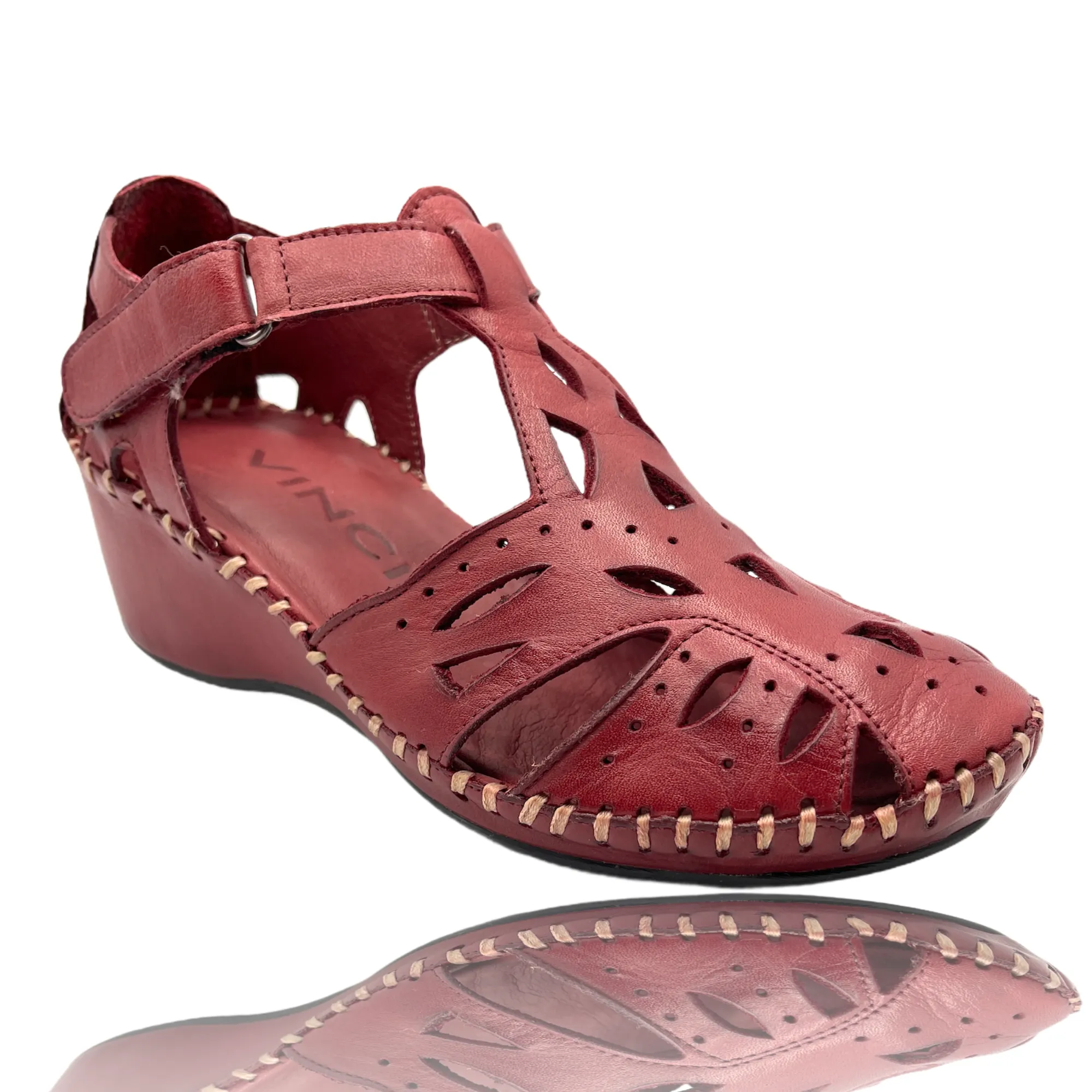 The Tonmawr Burgundy Leather Sandal Final Sale!