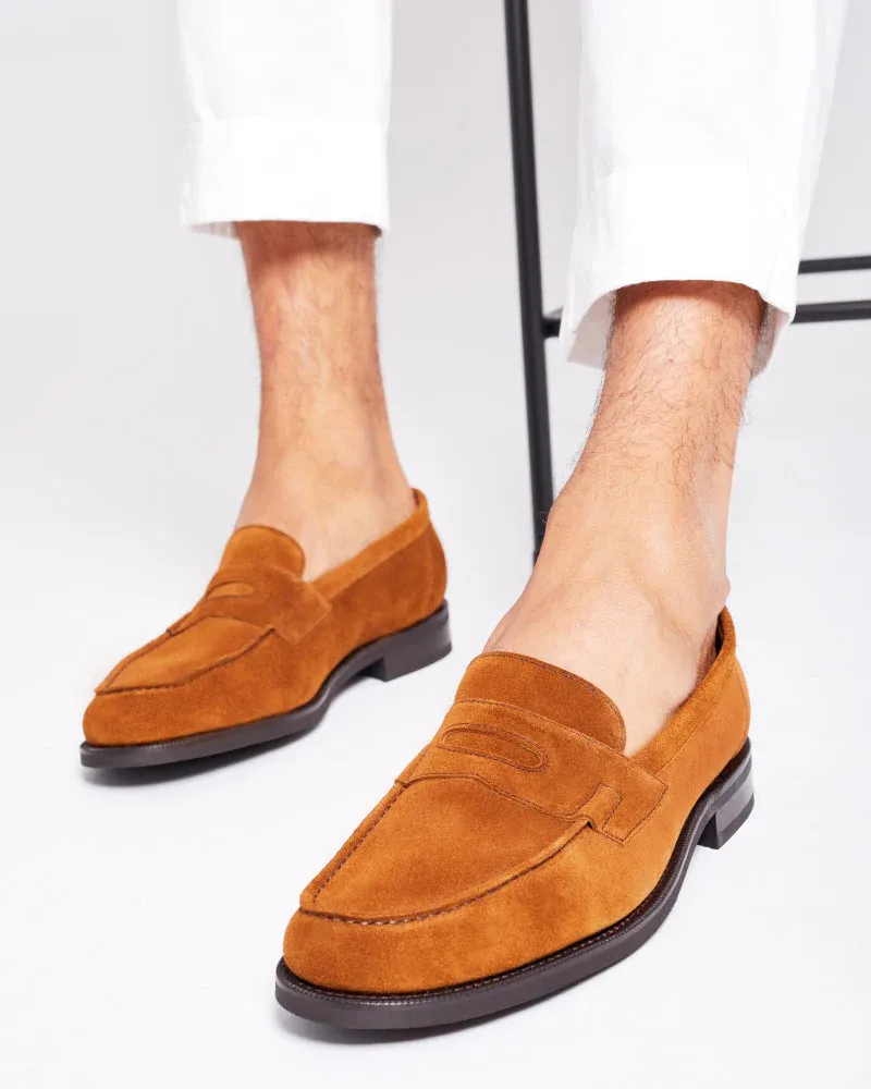 Tobacco Suede Lightweight Penny Loafer