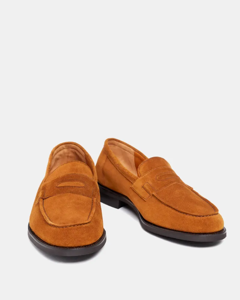 Tobacco Suede Lightweight Penny Loafer