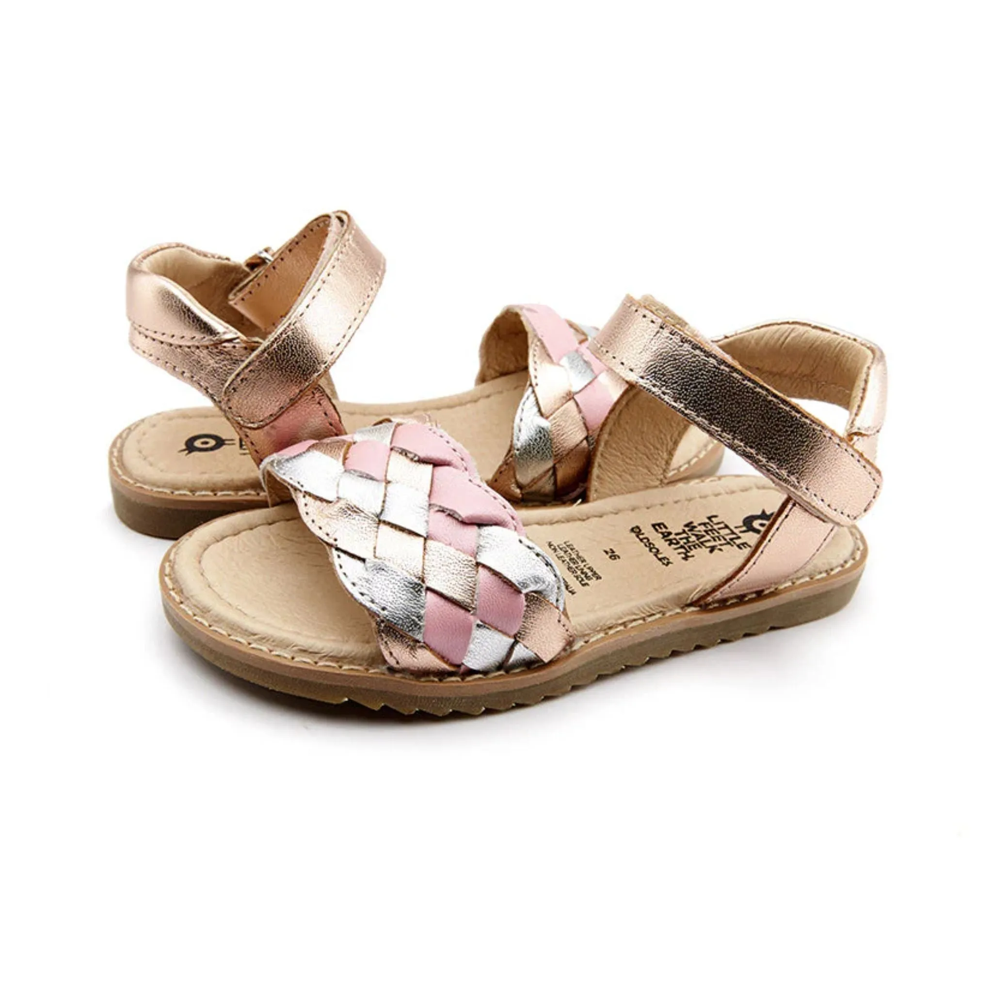 Tripelie Sandals - Copper / Silver / Pearlised Pink