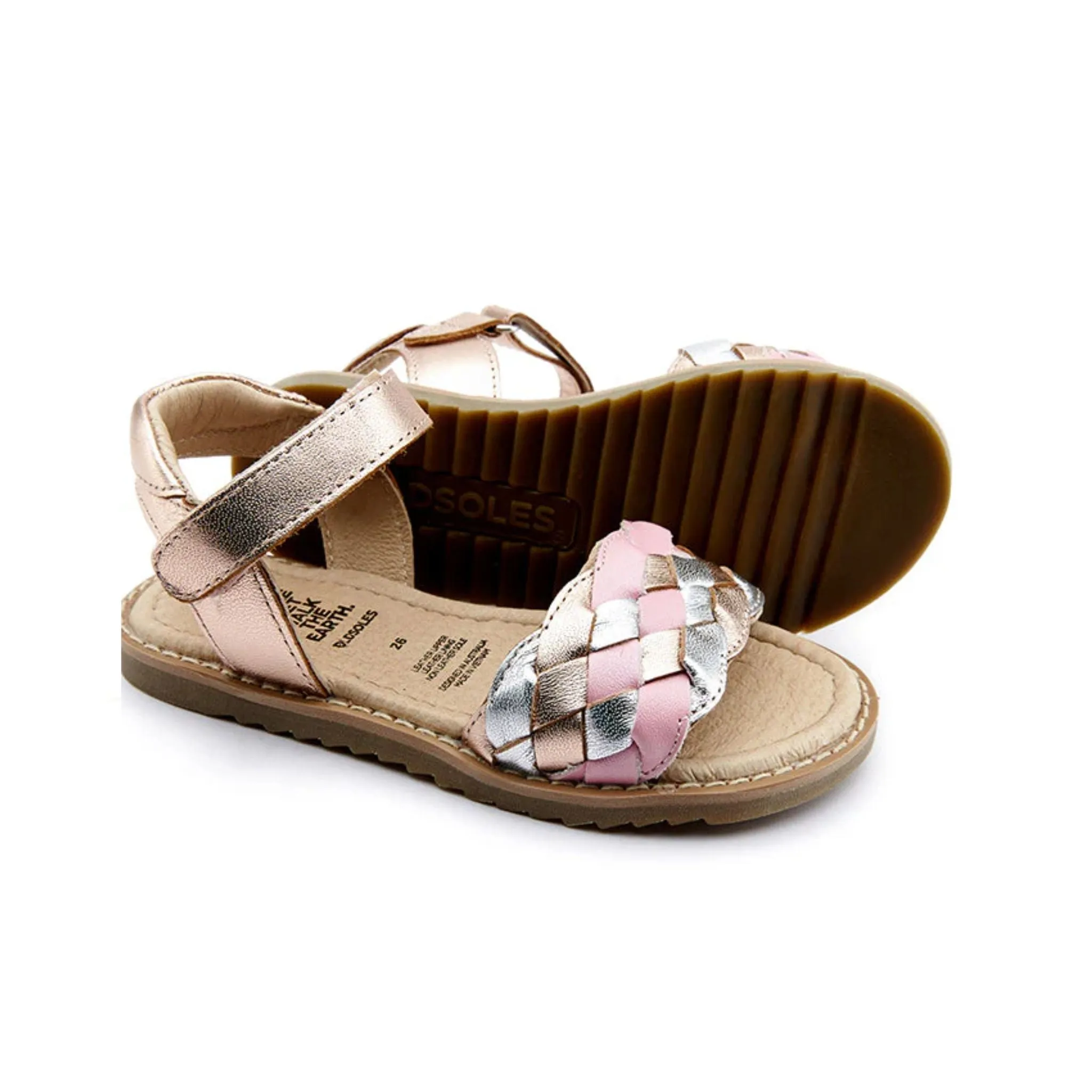 Tripelie Sandals - Copper / Silver / Pearlised Pink