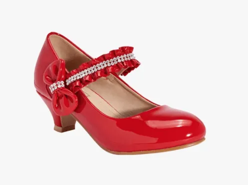 Truffle Collection Girls Red Belly Party Shoes