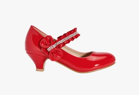 Truffle Collection Girls Red Belly Party Shoes