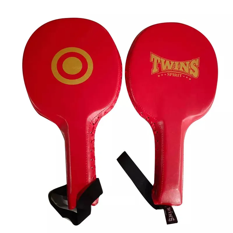 TWINS SPIRIT CNPPB3 MUAY THAI BOXING MMA PUNCH PADDLES AIR FOCUS FOCUS MITTS PU Leather Red