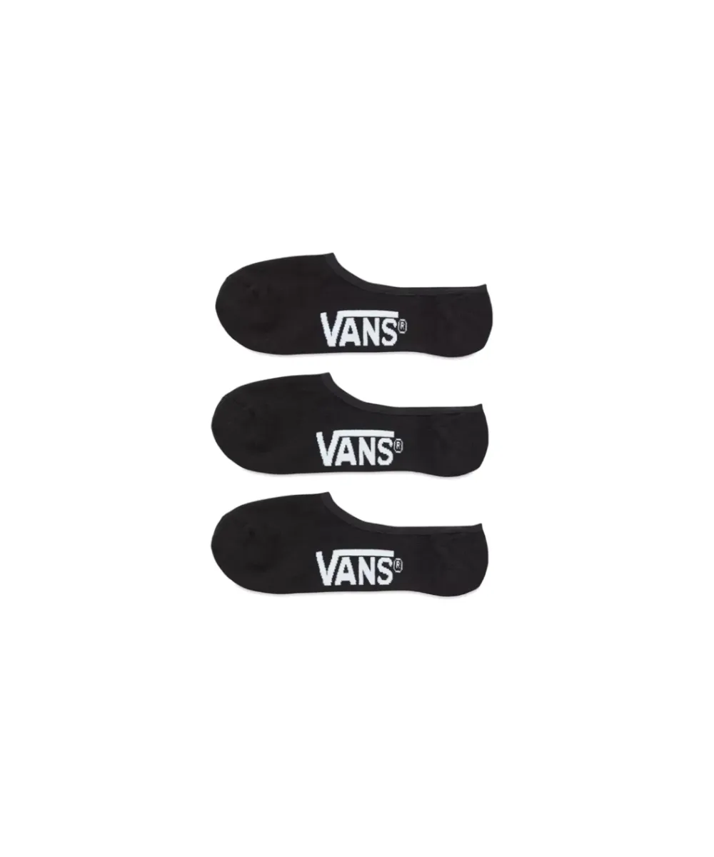 Vans Classic Super No Show Socks 3-PACK (Black)