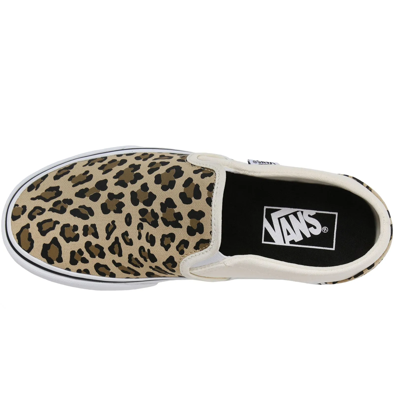 Vans Womens Asher Casual Slip On Bold Pattern Plimsoll Trainers Pumps Shoes