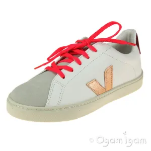 Veja Esplar Lace Girls White Venus Rose Sneaker Shoe