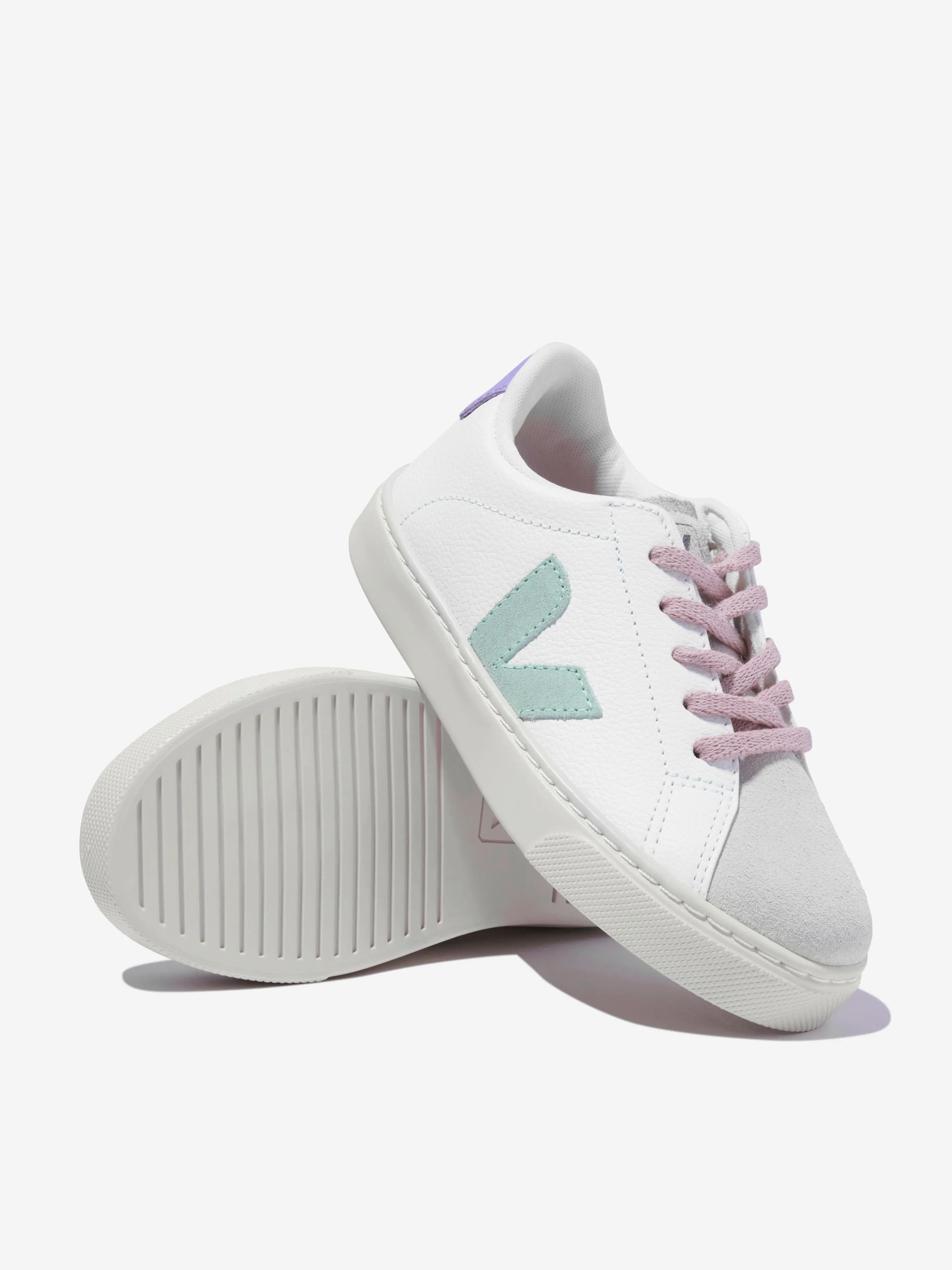 Veja Girls Small Esplar Lace Up Trainers in Multicolour