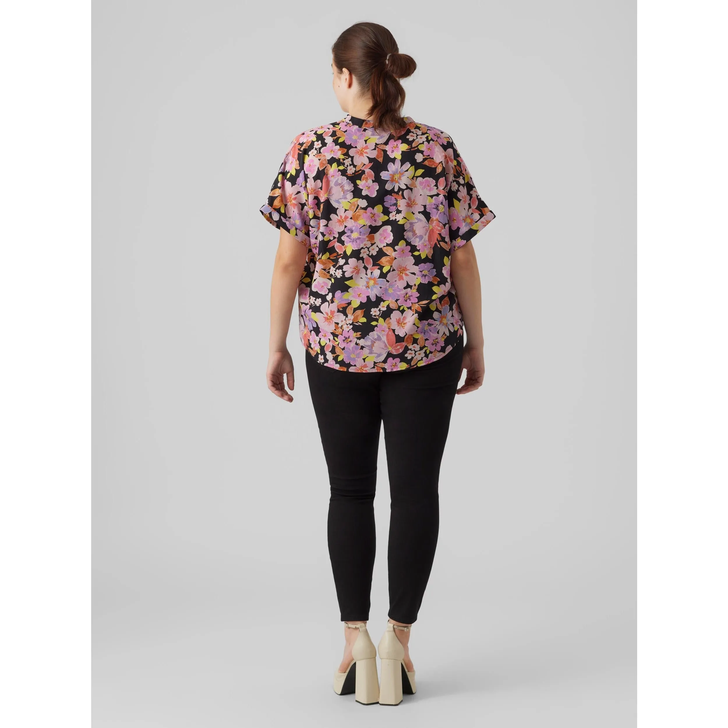 Vero Moda Curve Lucia Floral Print Top