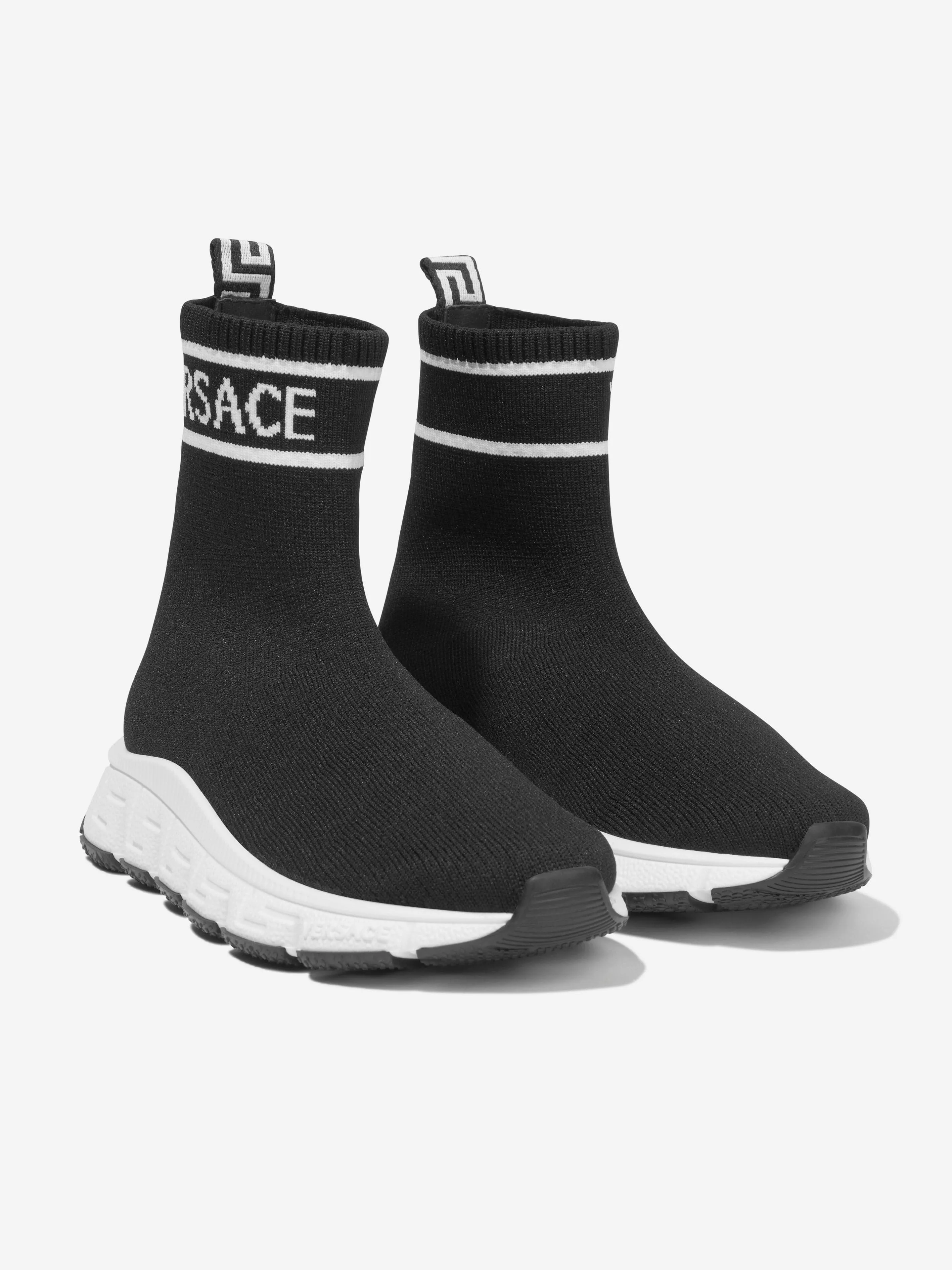 Versace Kids Sock Trainers in Black