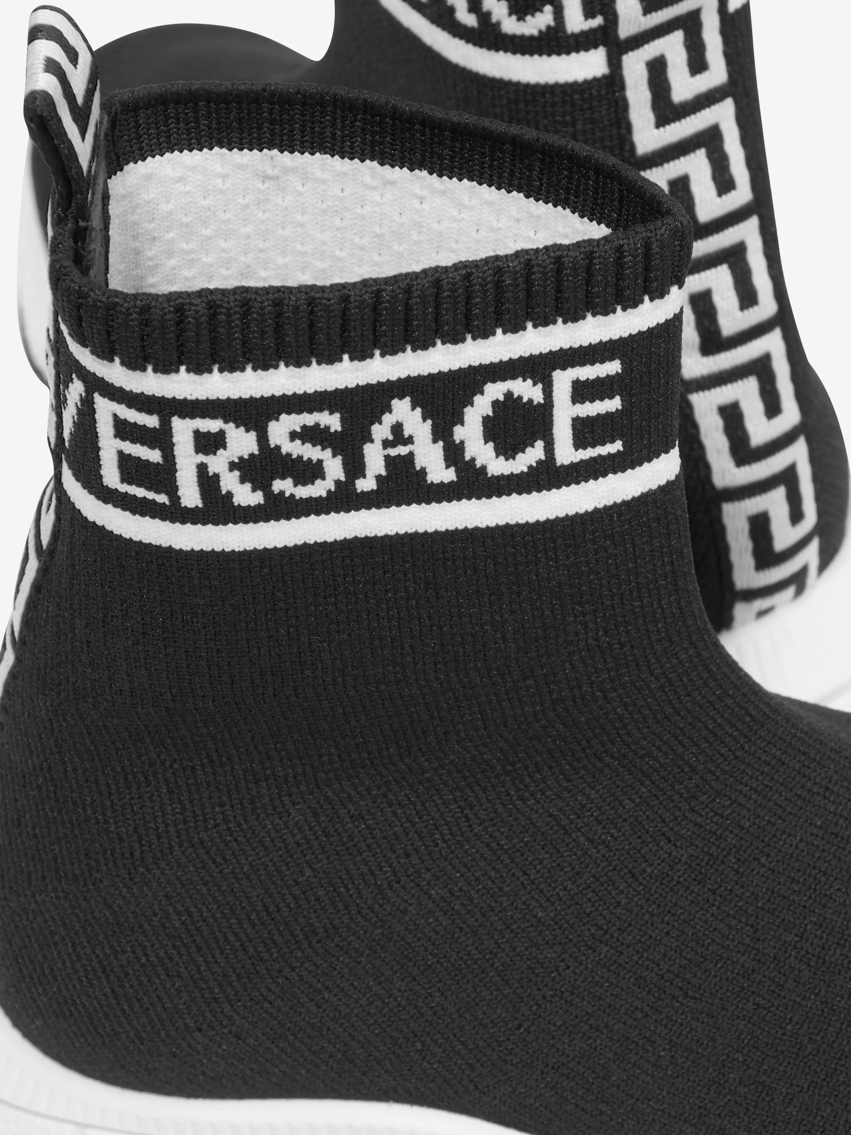 Versace Kids Sock Trainers in Black