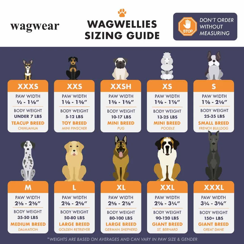 Wagwear WagWellies Dog Boots (Orange)