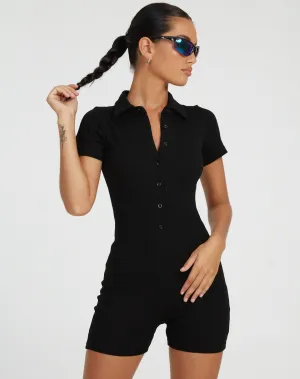 Waren Playsuit in Black