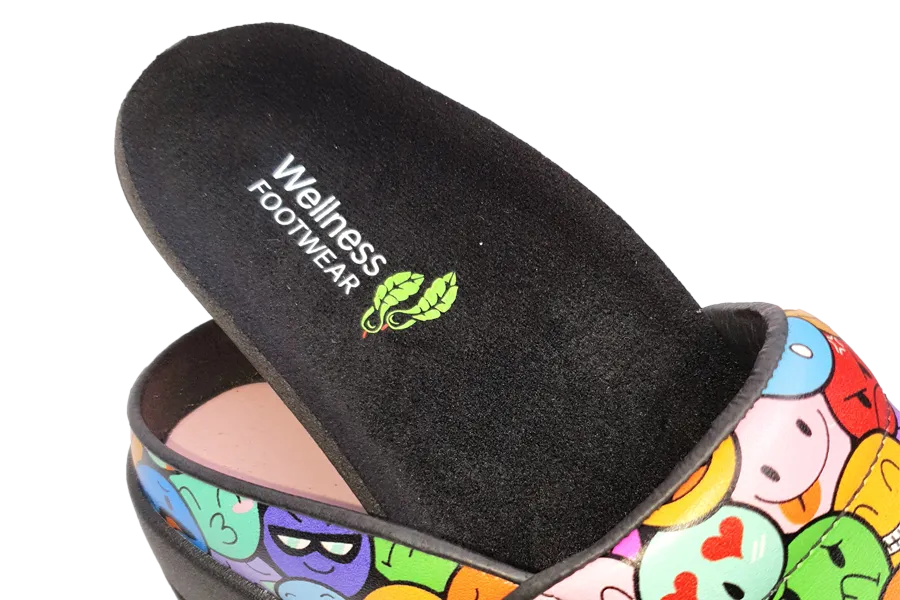 Wellness Faves Work Clogs - Emojis