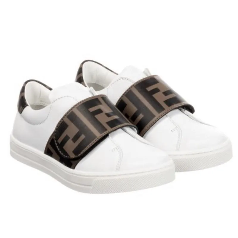 White FF Logo Trainers