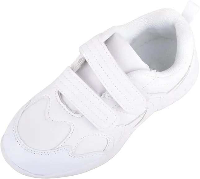 White Strap On School Shoe