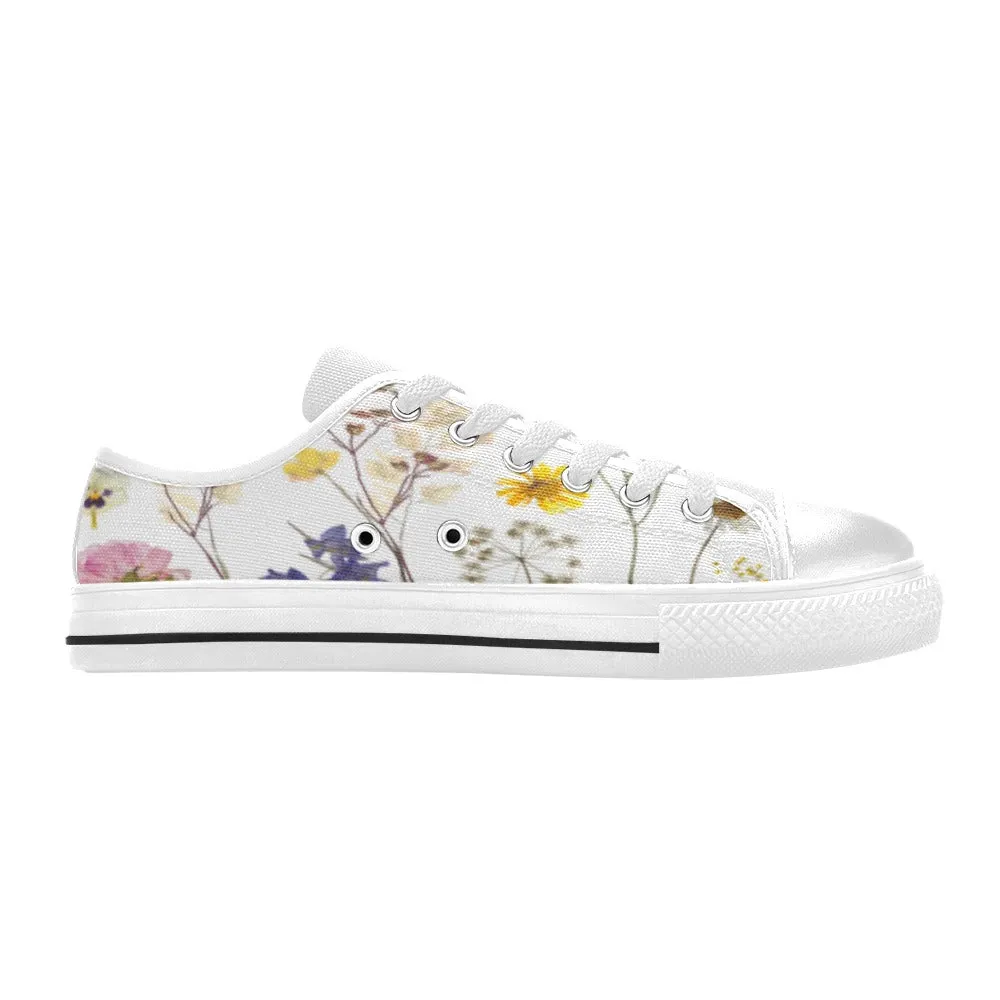 Wildflowers White Women's Low Rise Shoes up to size 12