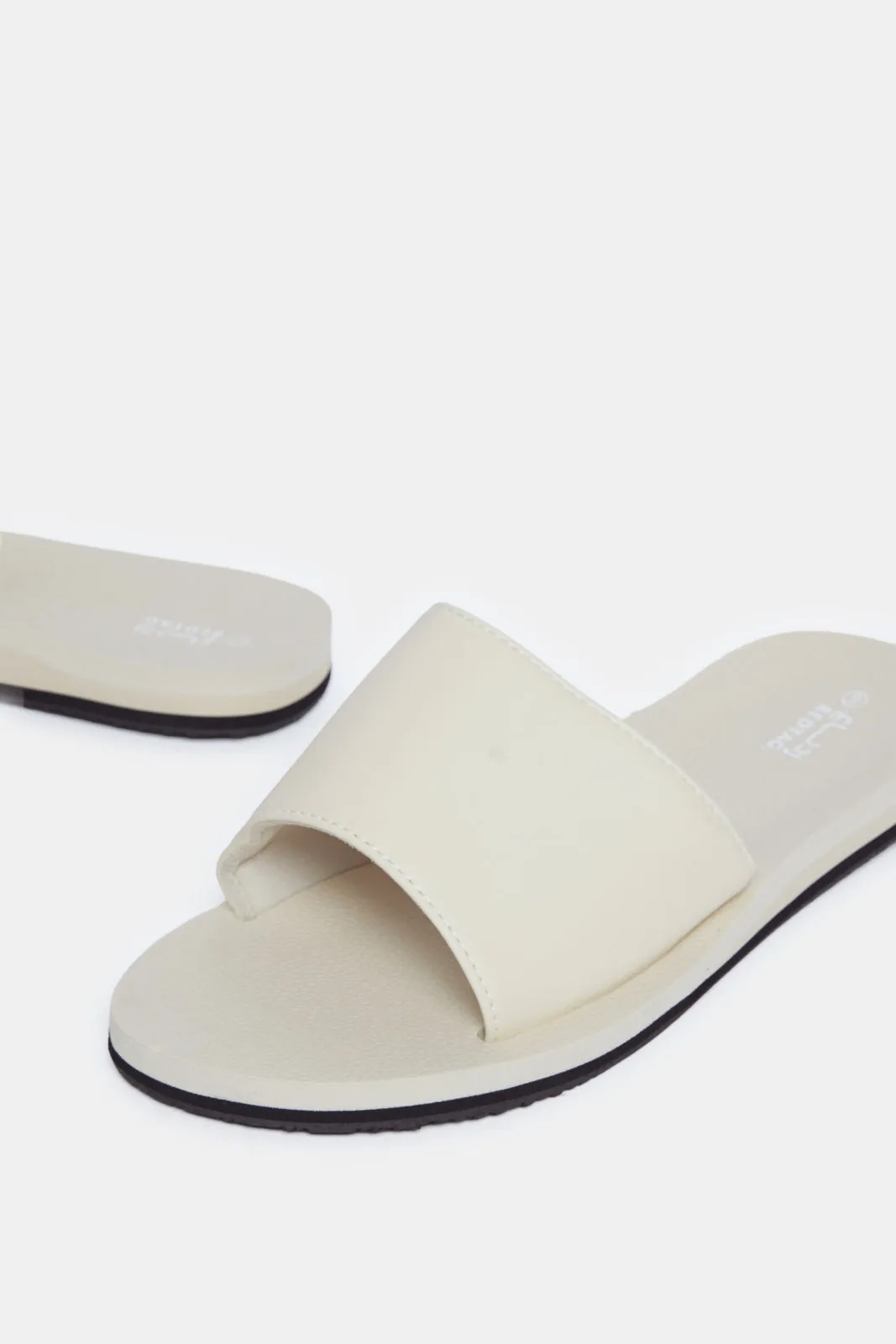 Women Beige Comfort Slide