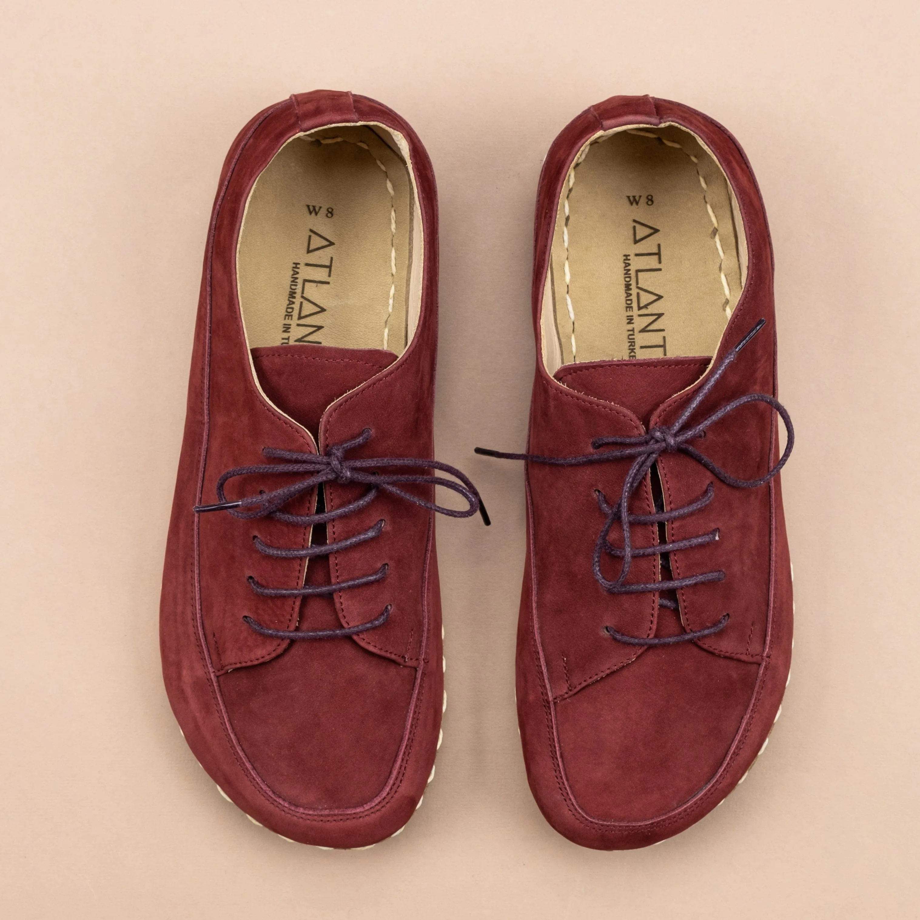 Women's Burgundy Barefoot Sneakers