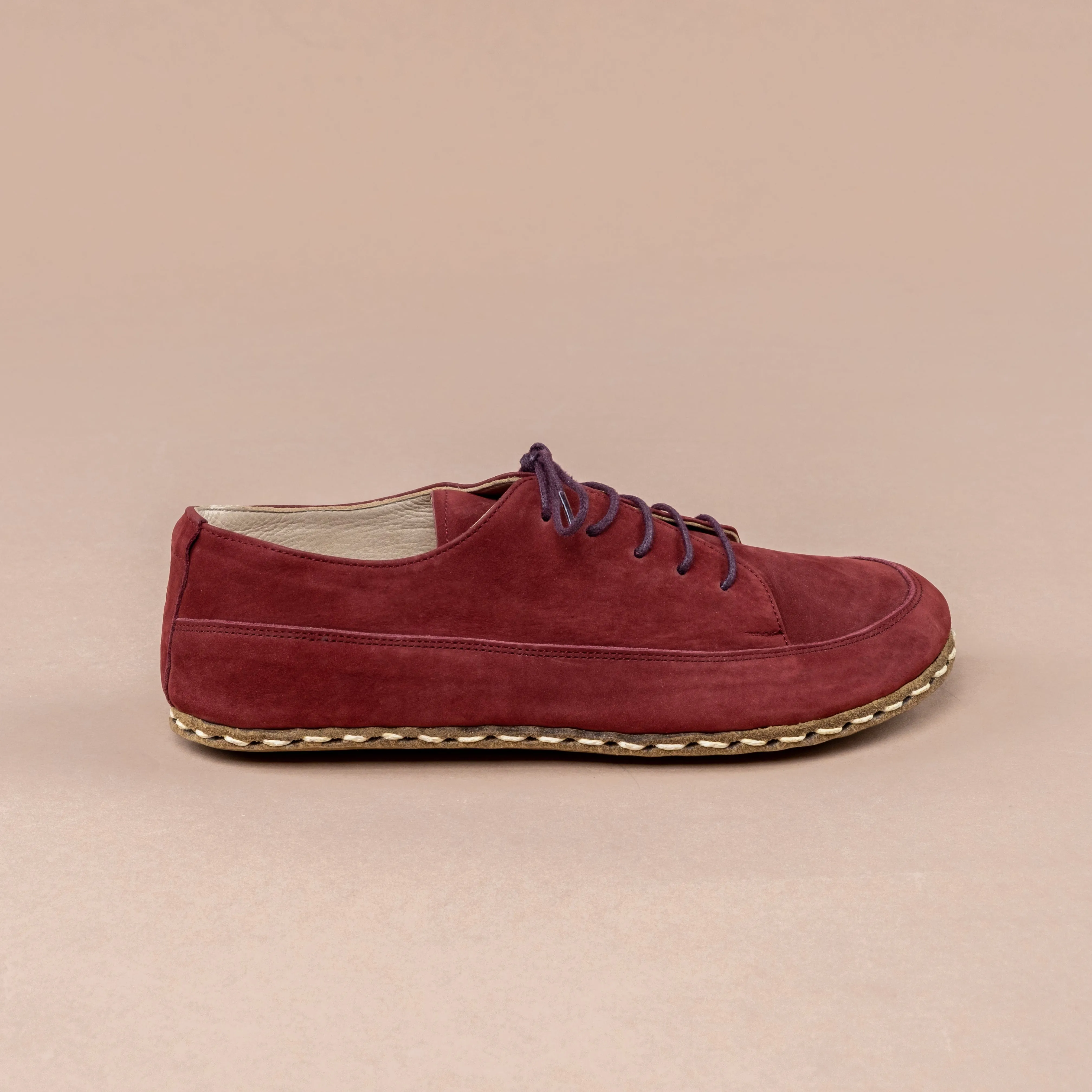 Women's Burgundy Barefoot Sneakers