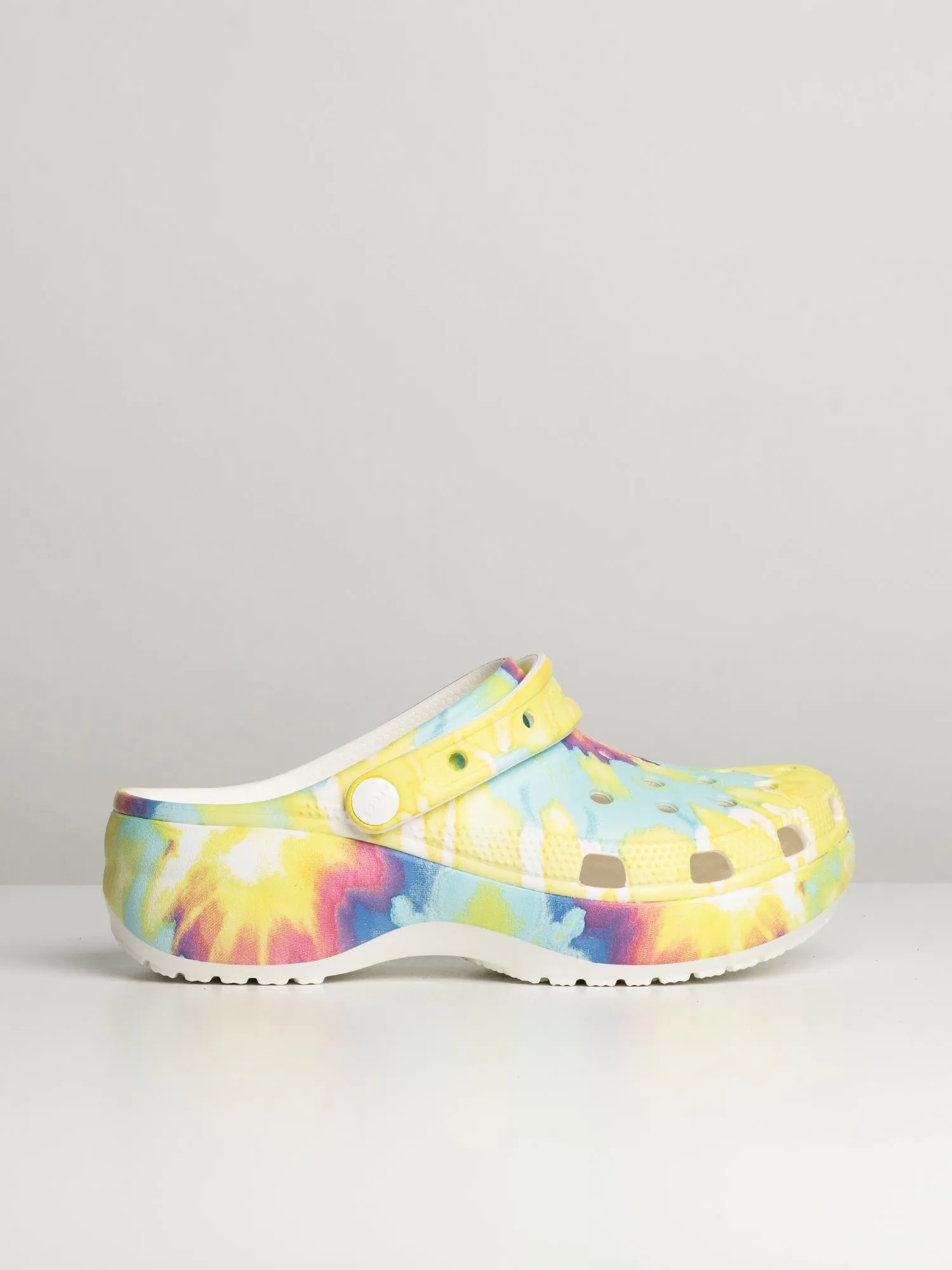 WOMENS CROCS CLASSIC TIE DYE PLATFORM CLOGS - CLEARANCE