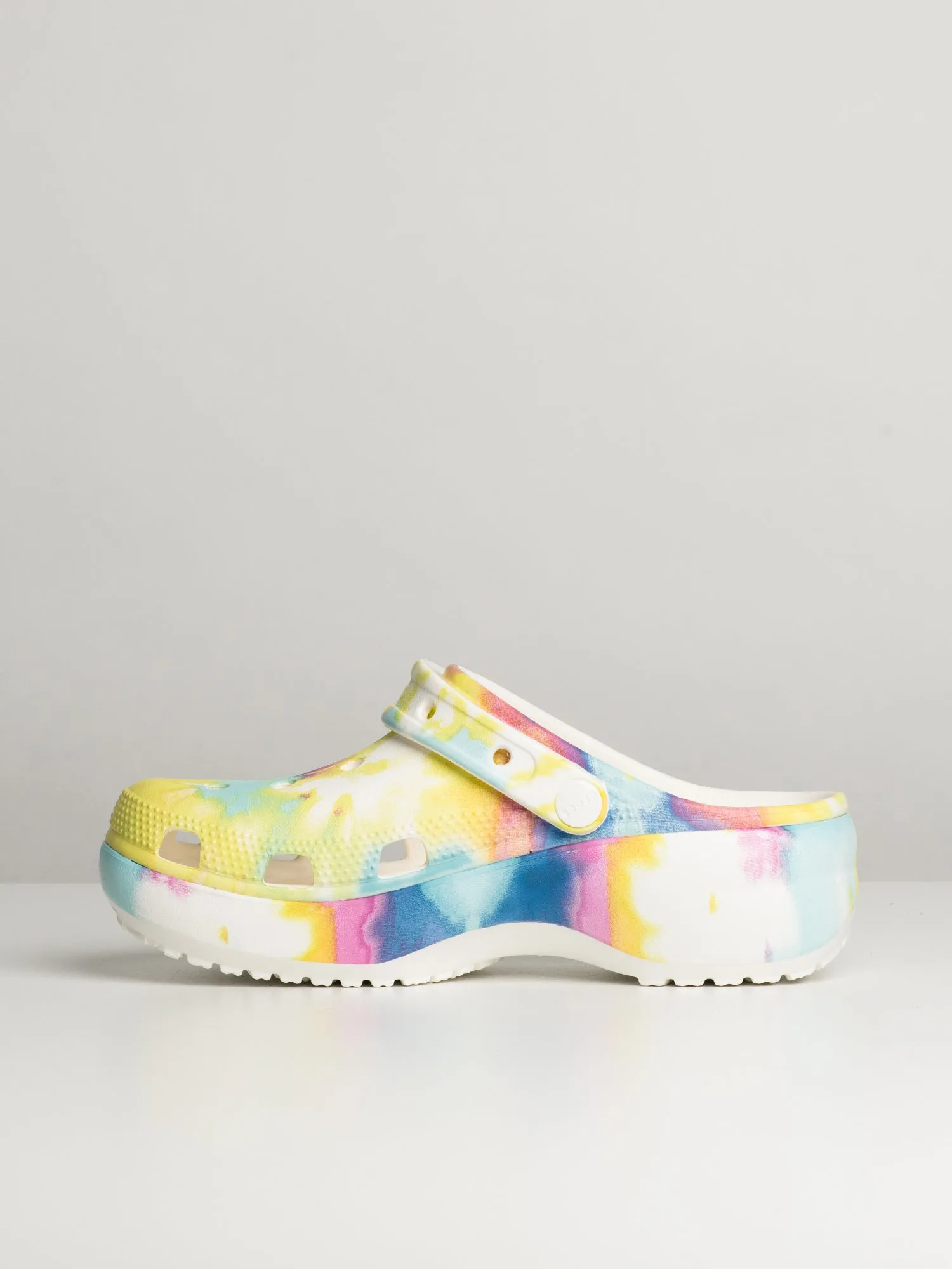 WOMENS CROCS CLASSIC TIE DYE PLATFORM CLOGS - CLEARANCE